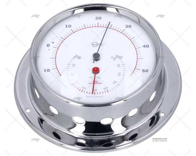 TERMO-IGROMETRO INOX 85mm BARIGO