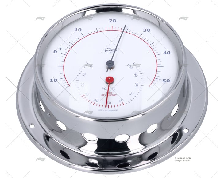 TERMO-IGROMETRO INOX 85mm BARIGO