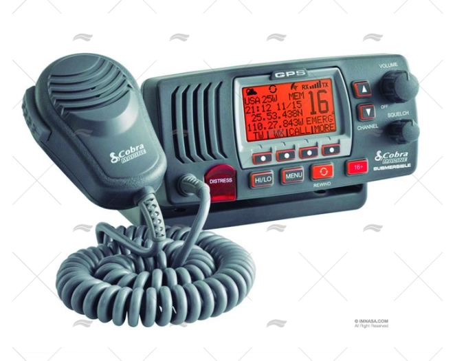 VHF FIXO COBRA MRF77 DSC E GPS PRETO