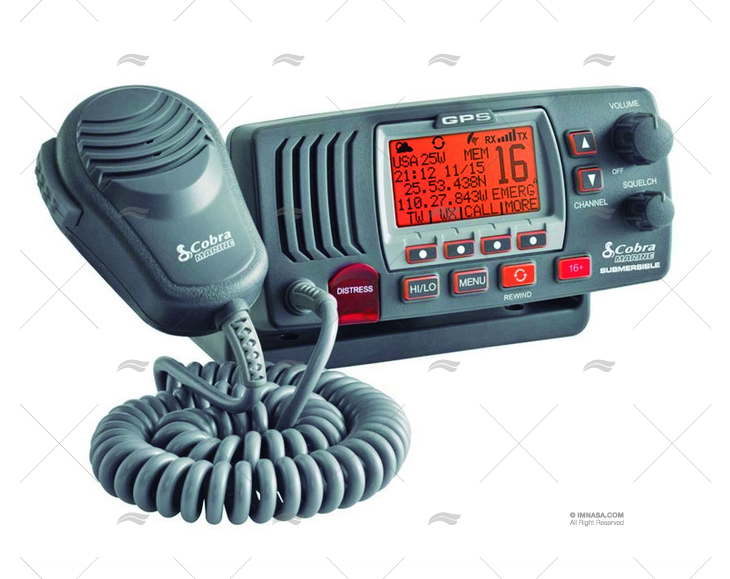 VHF FIXO COBRA MRF77 DSC E GPS PRETO