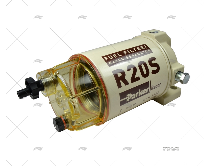 FILTRO CARBURANTE CON SEPARATORE D'ACQUA DIESEL 114L/H RACCORDO