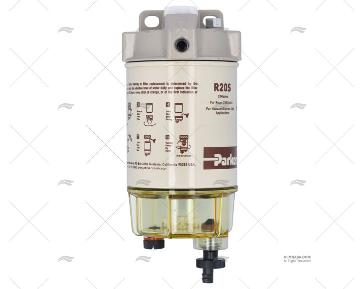 FILTRO DE COMBUSTÍVEL COM SEPARADOR DE ÁGUA PARA DIESEL 114L/H