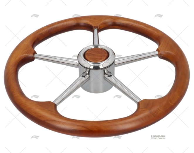 RUOTA TIMONE  400mm 5R LEGNO/INOX T80/40 SAVORETTI ARMANDO