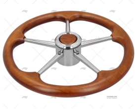 RODA LEME  400mm 5R MADEIRA/INOX T80/40 SAVORETTI ARMANDO