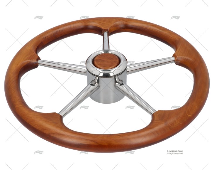 RODA LEME  400mm 5R MADEIRA/INOX T80/40 SAVORETTI ARMANDO