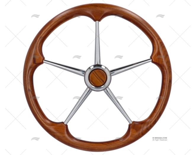 RUOTA TIMONE  450mm 5R LEGNO/INOX T8/45 SAVORETTI ARMANDO