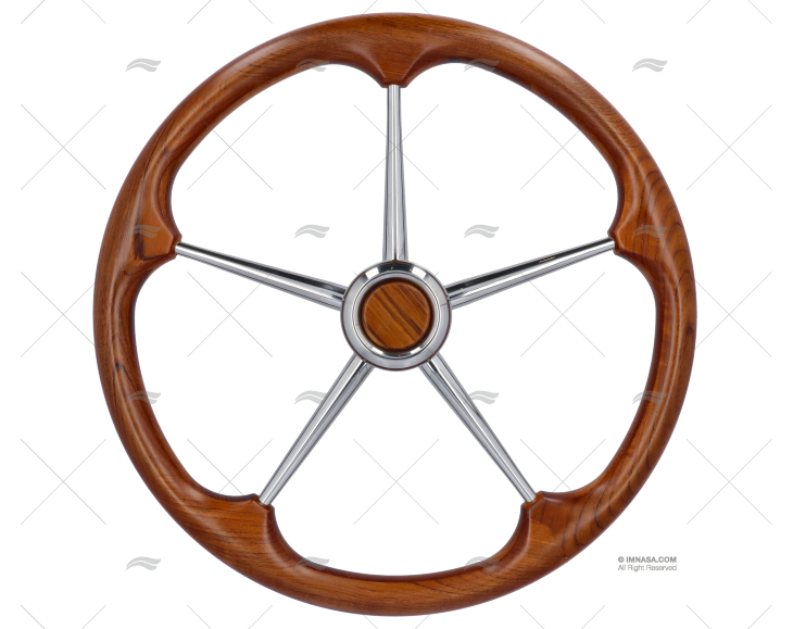 RODA LEME  450mm 5R MADEIRA/INOX T8/45 SAVORETTI ARMANDO