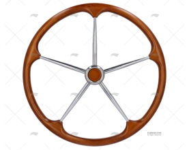 RUOTA TIMONE  600mm 5R LEGNO/INOX T8/60 SAVORETTI ARMANDO