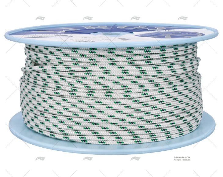 SCOTTA ALLROUND 06mm BIANCO/VERDE 200m LIROS