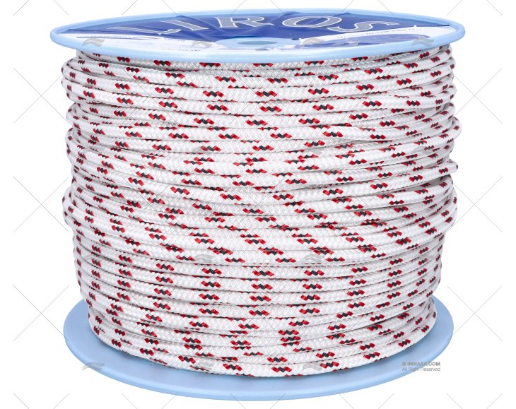 SCOTTA ALLROUND 08mm BIANCO/ROSSO 200m LIROS