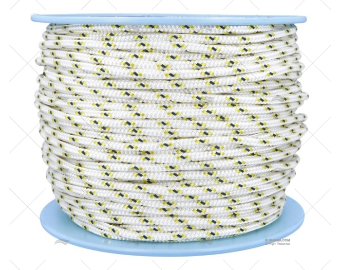 HALYARD ALLROUND 10mm WHITE/YELLOW 200m LIROS