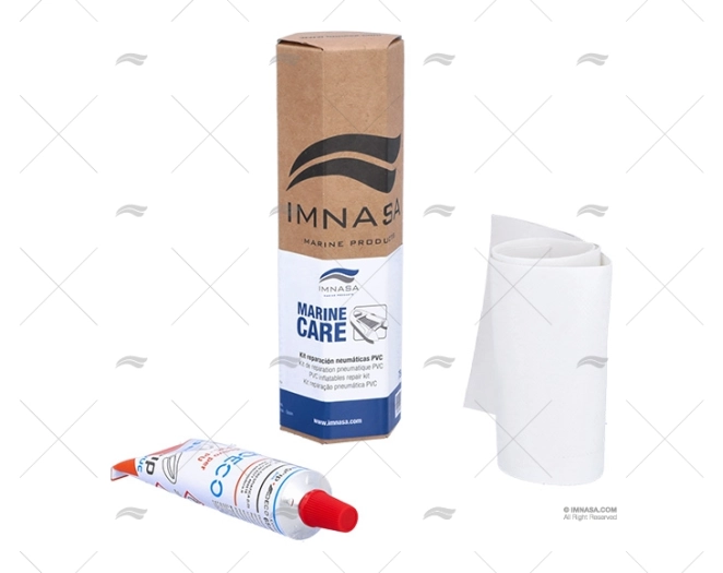 KIT RIPARAZIONE GOMMONI PVC 75ml BIANCO IMNASA