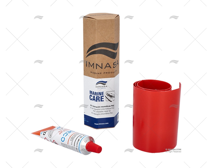 KIT RIPARAZIONE GOMMONI PVC 75ml ROSSO IMNASA