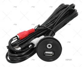ADATTATORE ENTRATA USB/AUX 3,5mm CAVO 2m