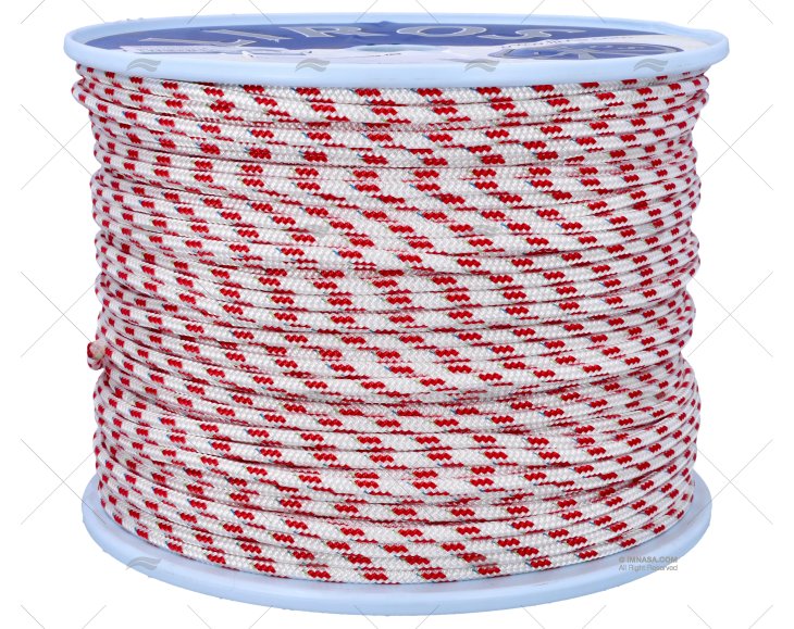 ROPE TOP CRUISING 05mm WHITE/RED 250m LIROS
