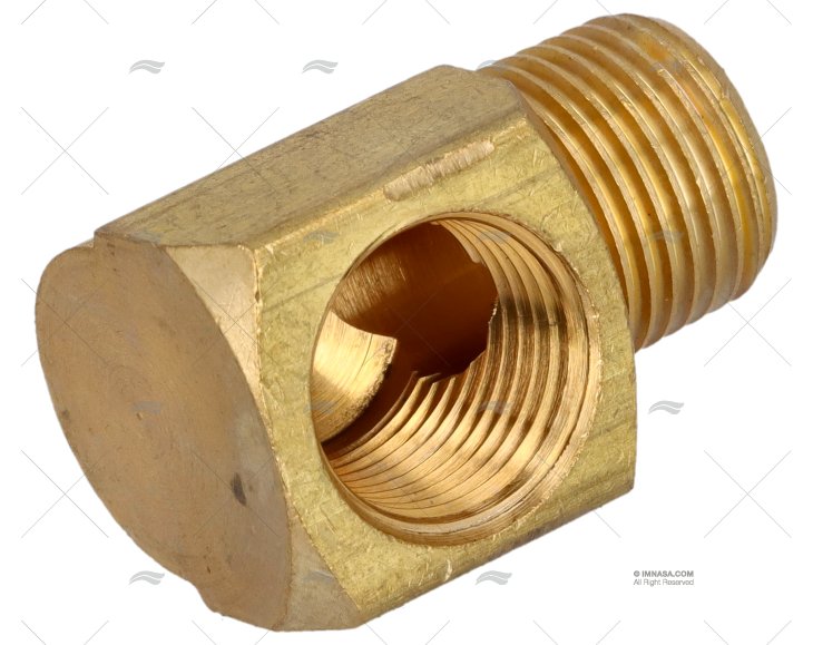 RACCORD COTOVELO LATÃO MACHO-FÊMEA 3/8' NPT