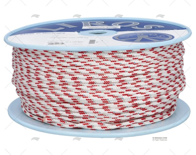 CIMA TOP-CRUISING 06mm BIANCO/ROSSO  200m LIROS