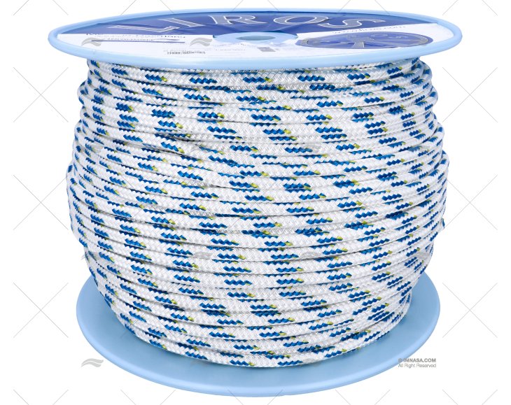 Cabo TOP-CRUISING 08mm Branco/Azul  200m LIROS