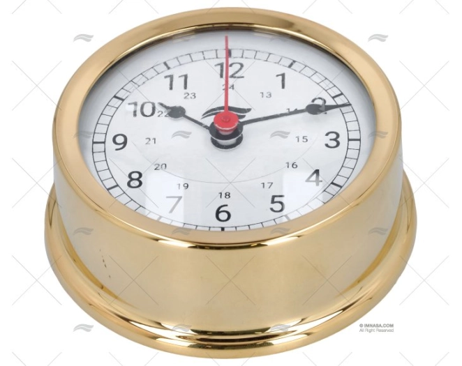 RELÓGIO HORÁRIO DOURADO   95mm MOSTRADOR 70mm AUTONAUTIC INSTRUMENTAL