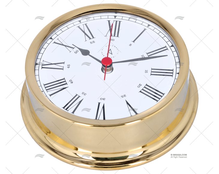 RELÓGIO HORÁRIO DOURADO  120mm MOSTRADOR 95mm AUTONAUTIC INSTRUMENTAL