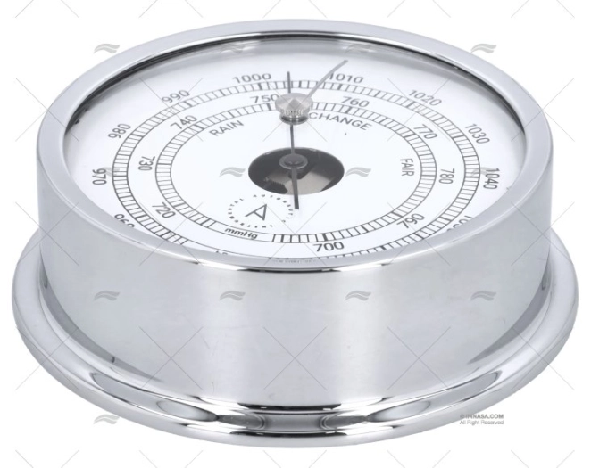 BARÓMETRO CROMADO 120mm QUADRANTE 95mm AUTONAUTIC INSTRUMENTAL
