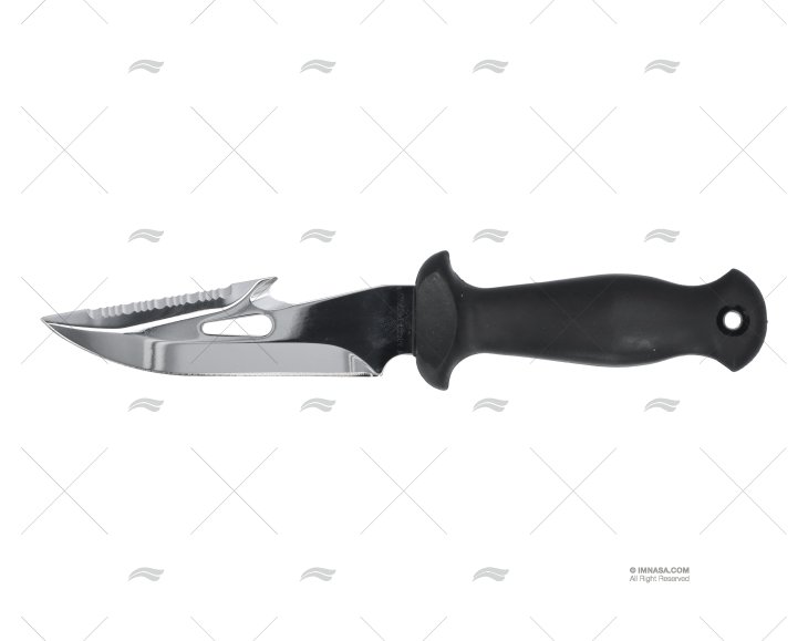 COLTELLO SUBACQUEO C/FOD NERO 19-H12cm MAC COLTELLERIE