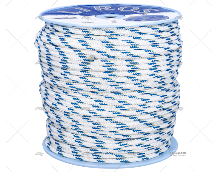 CIMA TOP-CRUISING 10mm BIANCO/BLU  200m LIROS