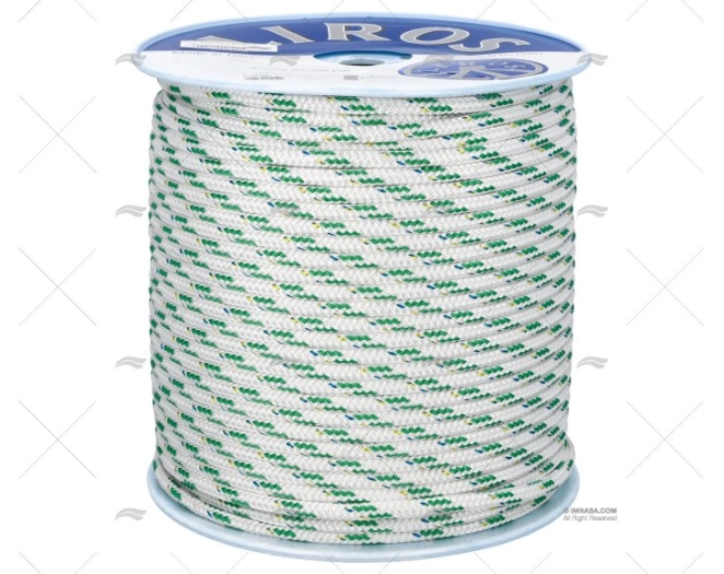 CIMA TOP-CRUISING 10mm BIANCO/VERDE 200m LIROS