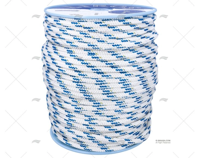 CABO TOP-CRUISING 12mm BRANCO/AZUL  200m LIROS