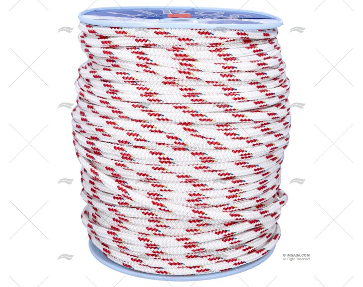 CABO TOP-CRUISING 12mm BRANCO/VERMELHO  200m LIROS