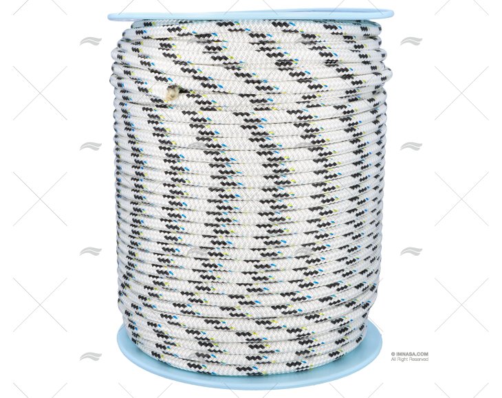 CORDAGE TOP-CRUISING 12mm BLANC/NOIR 200 LIROS