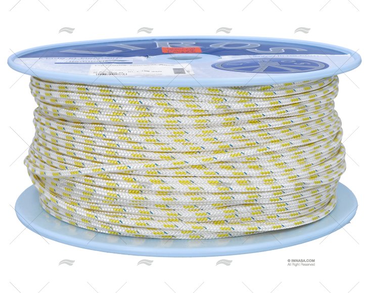 Cabo TOP-CRUISING 06mm BRANCO/AMARELO. 200m LIROS