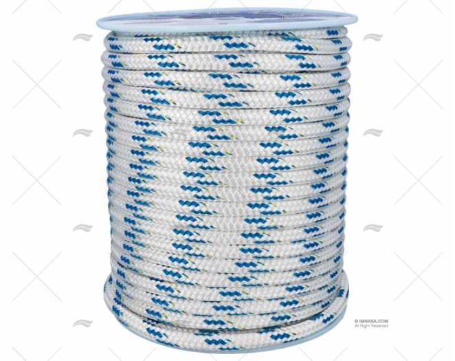 Cabo TOP-CRUISING 18mm BRANCO/AZUL  100m LIROS