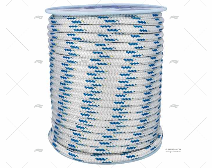Cabo TOP-CRUISING 18mm BRANCO/AZUL  100m LIROS