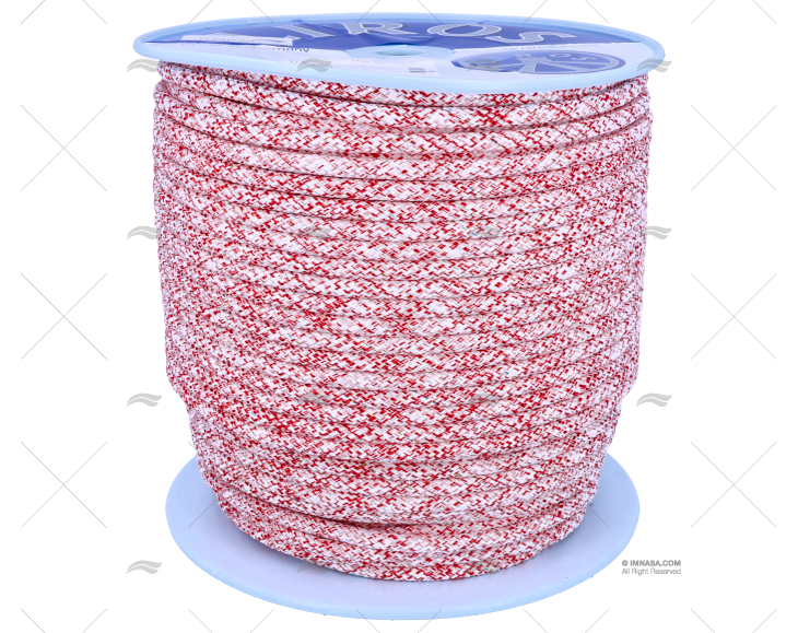 ESCOTA TOP GRIP 10mm BRANCO/VERMELHO 200m LIROS
