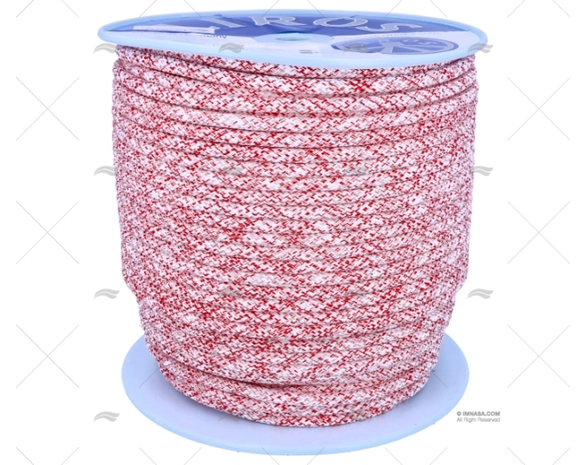 Escota TOP GRIP 12mm BRANCO/VERMELHO 200m LIROS