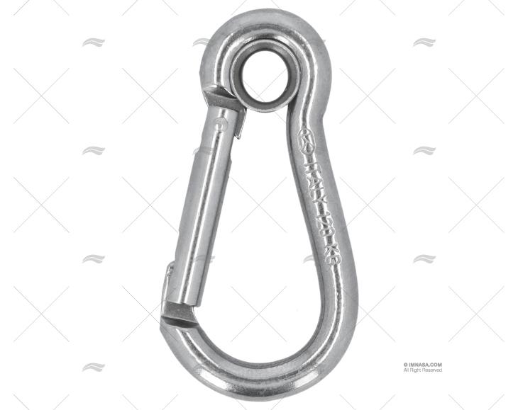 MOSCHETTONE CON OCCHIELLO  06mm INOX KONG