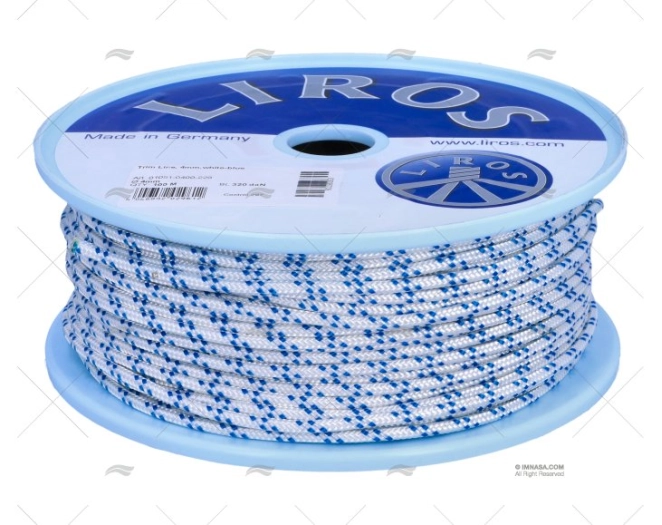 CABO TRIMLINE 04mm BRANCO/AZUL 100m LIROS