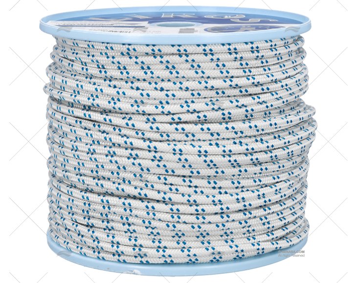 CIMA TRIMLINE 05mm BIANCO/BLU 100m LIROS
