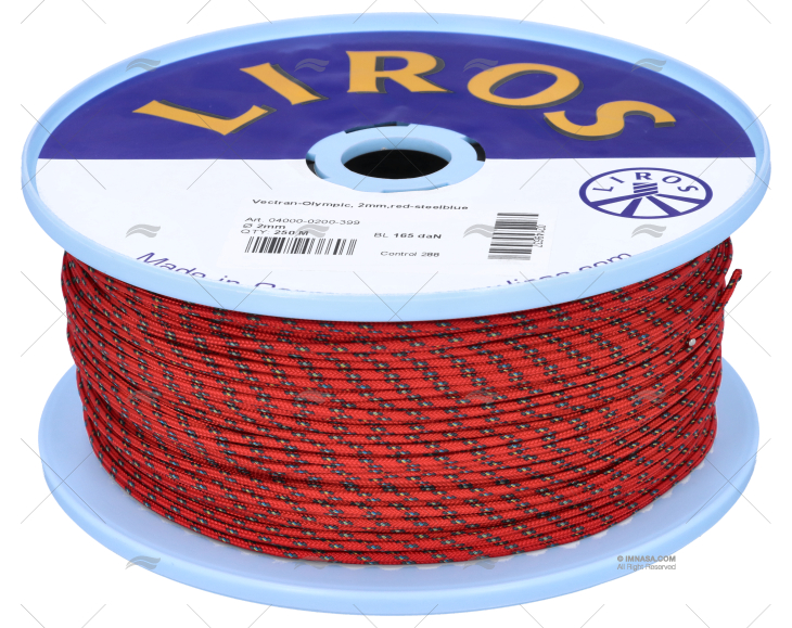 CIMA VECTRAN OLYMPIC 2mm ROSSO/BLU  250m LIROS