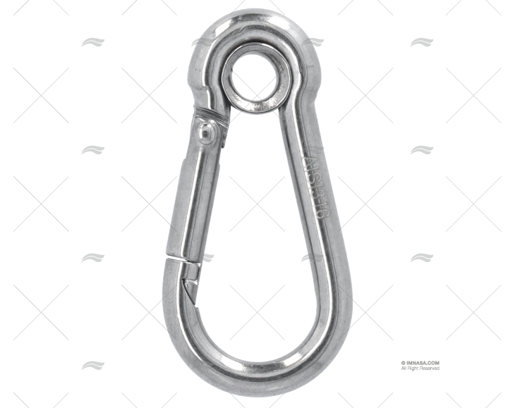 CARABINE HOOK W/ EYE S.S.316 4x40mm