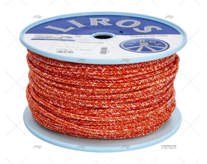 ROPE  MAGIC SHEET 07mm WHITE/ORANGE 100M LIROS