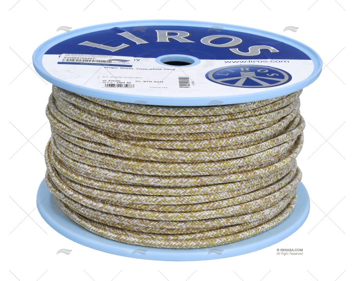 CABO MAGIC SHEET 7mm BRANCO/AREIA 100m LIROS