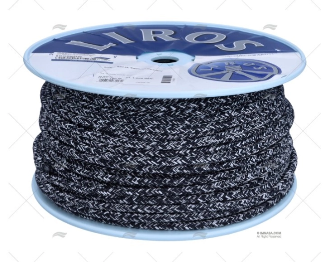 CORDAGE MAGIC SHEET 09mm BLANC/NAVY 100m LIROS