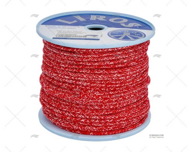 CORDAGE MAGIC PRO 05mm BLANC/ROUGE 100m LIROS