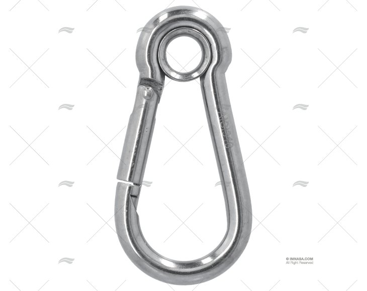 MOSQUETÃO INOX-316 COM OLHAL 07x70mm
