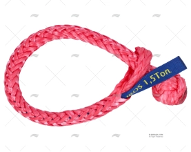 MANILLE TEXTIL 09mm ROUGE C. MAX. 1,5t LIROS