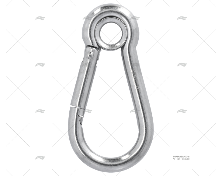 MOSQUETÃO INOX-316 COM OLHAL 09x90mm