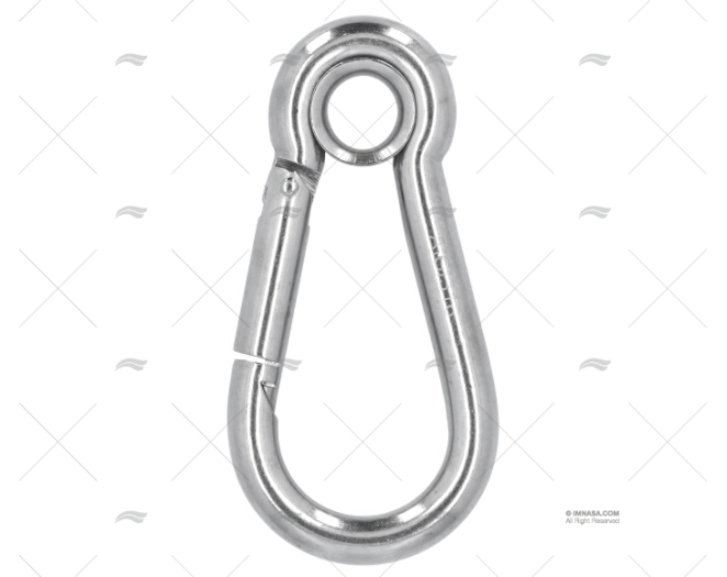 MOSQUETÃO INOX-316 COM OLHAL 10x100mm