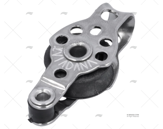 POLIA SIMPLES C/FIXAÇÃO 17mm INOX VIADANA